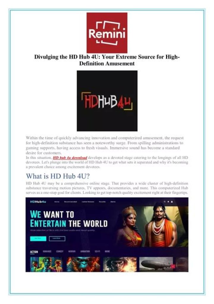 HD Hub4u.in: Your Ultimate Destination for High-Quality Content