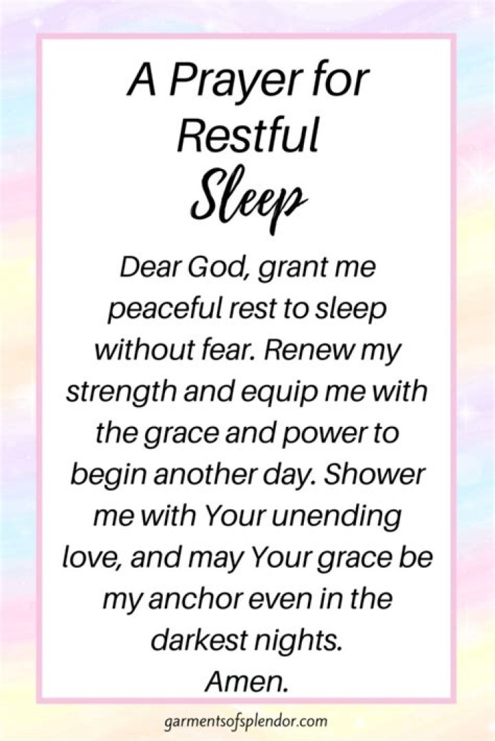 Soothing Prayers For Restful Sleep And Divine Healing