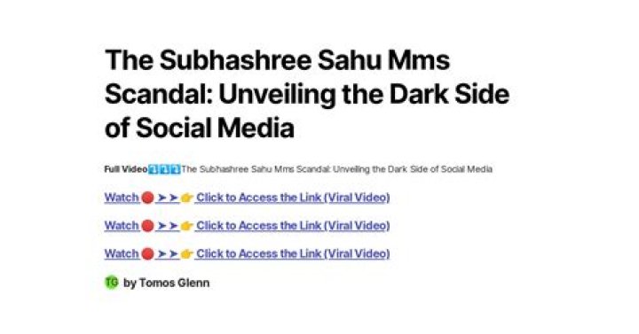 Subhashree Sahu MMS Link: The Full Story You Need to Know
